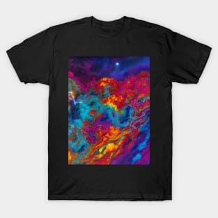 Psychedelic Splatter Paint Galaxy T-Shirt